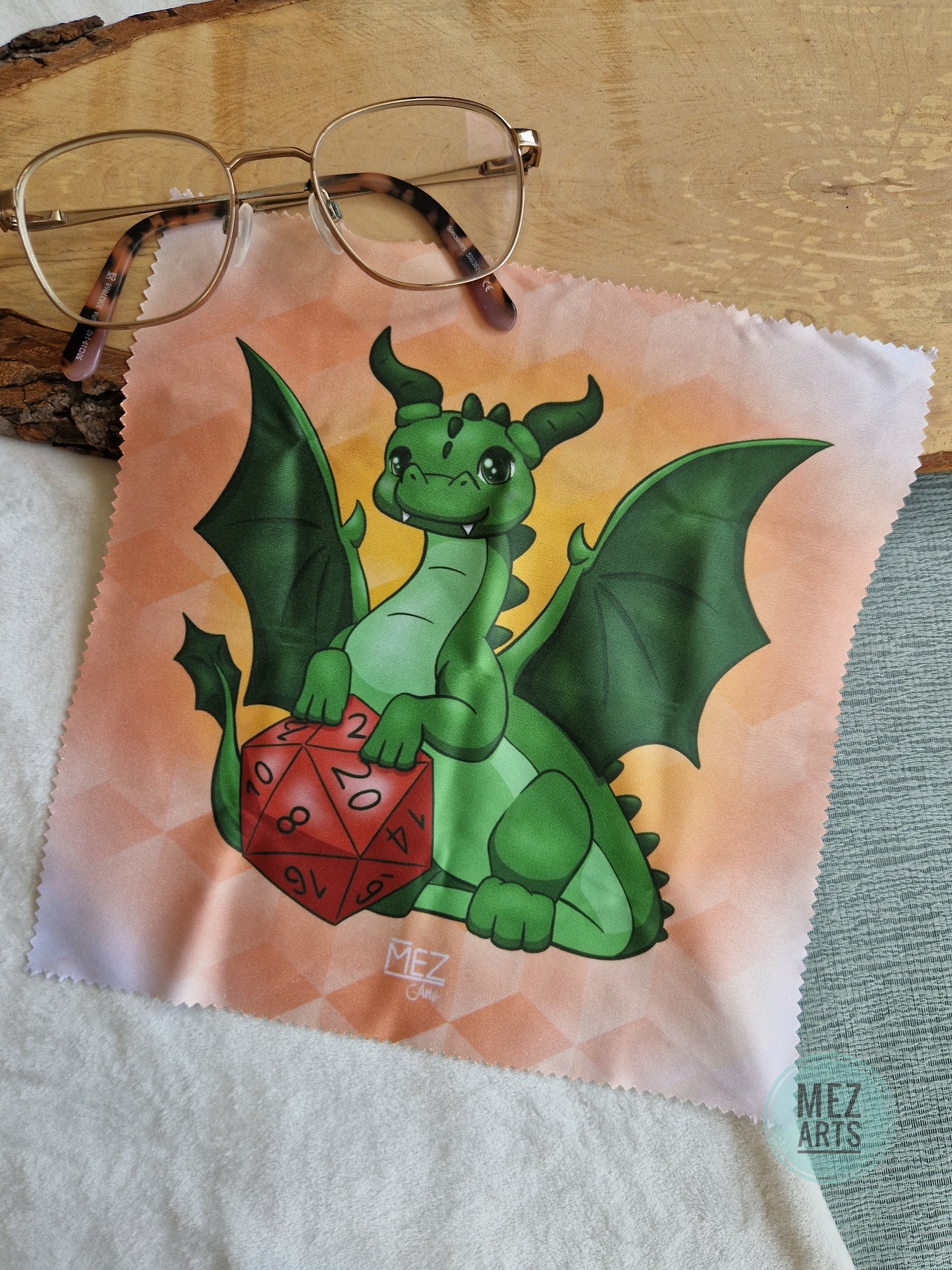Dice dragon | Glasses Cloth
