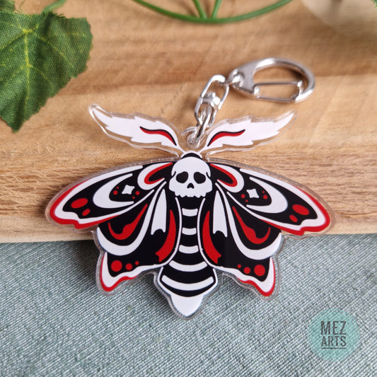 Skull moth | keychain