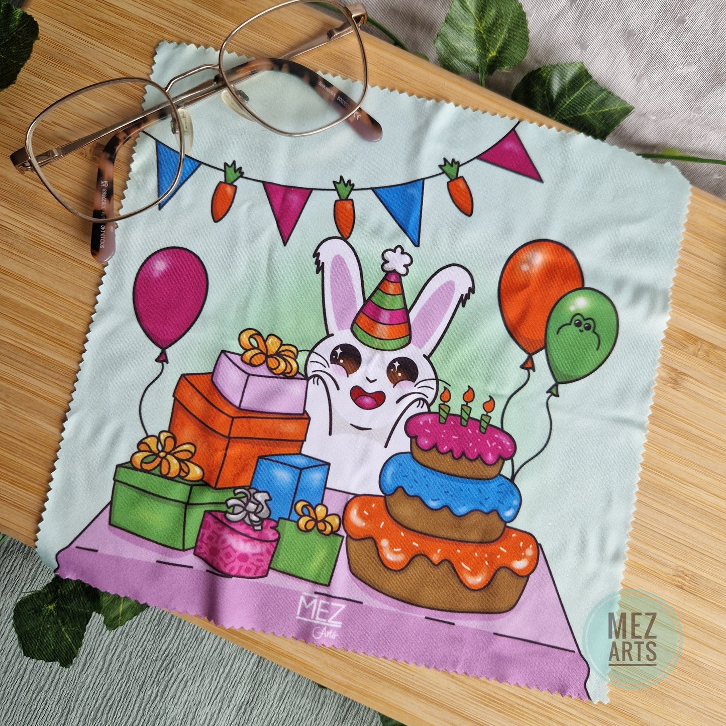 Birthday bunny | Glasses Cloth