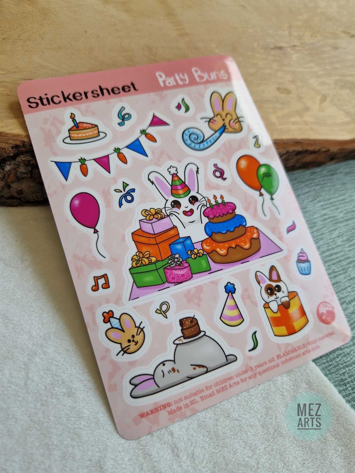 Party bunnies | stickersheet