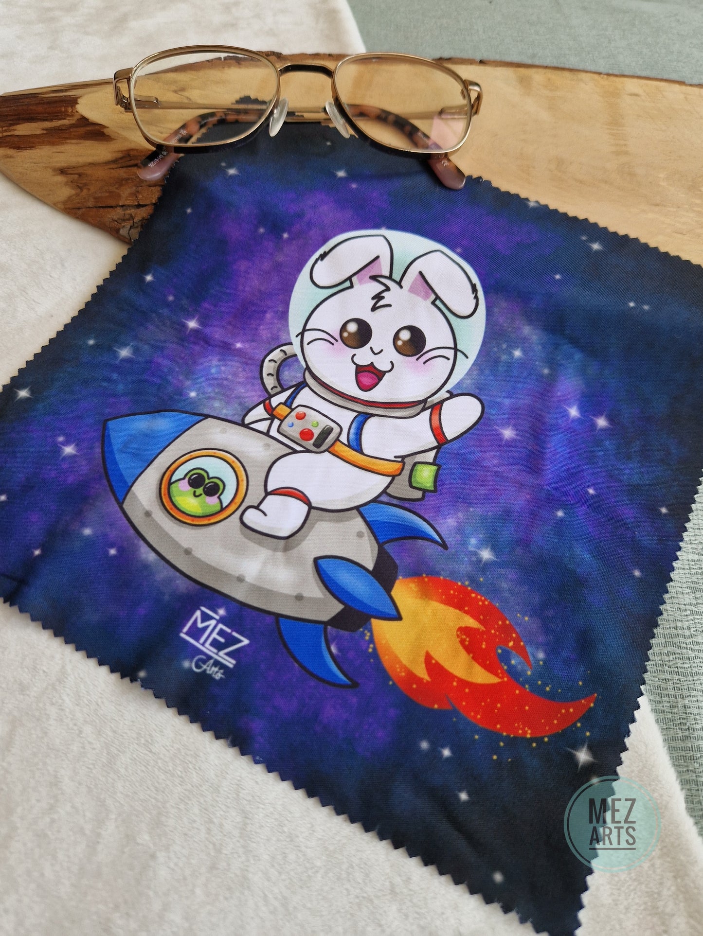 Astronaut bunny | Glasses Cloth