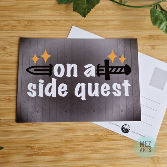 On a side quest | postcard