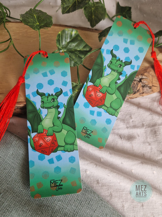 Dice dragon | bookmark