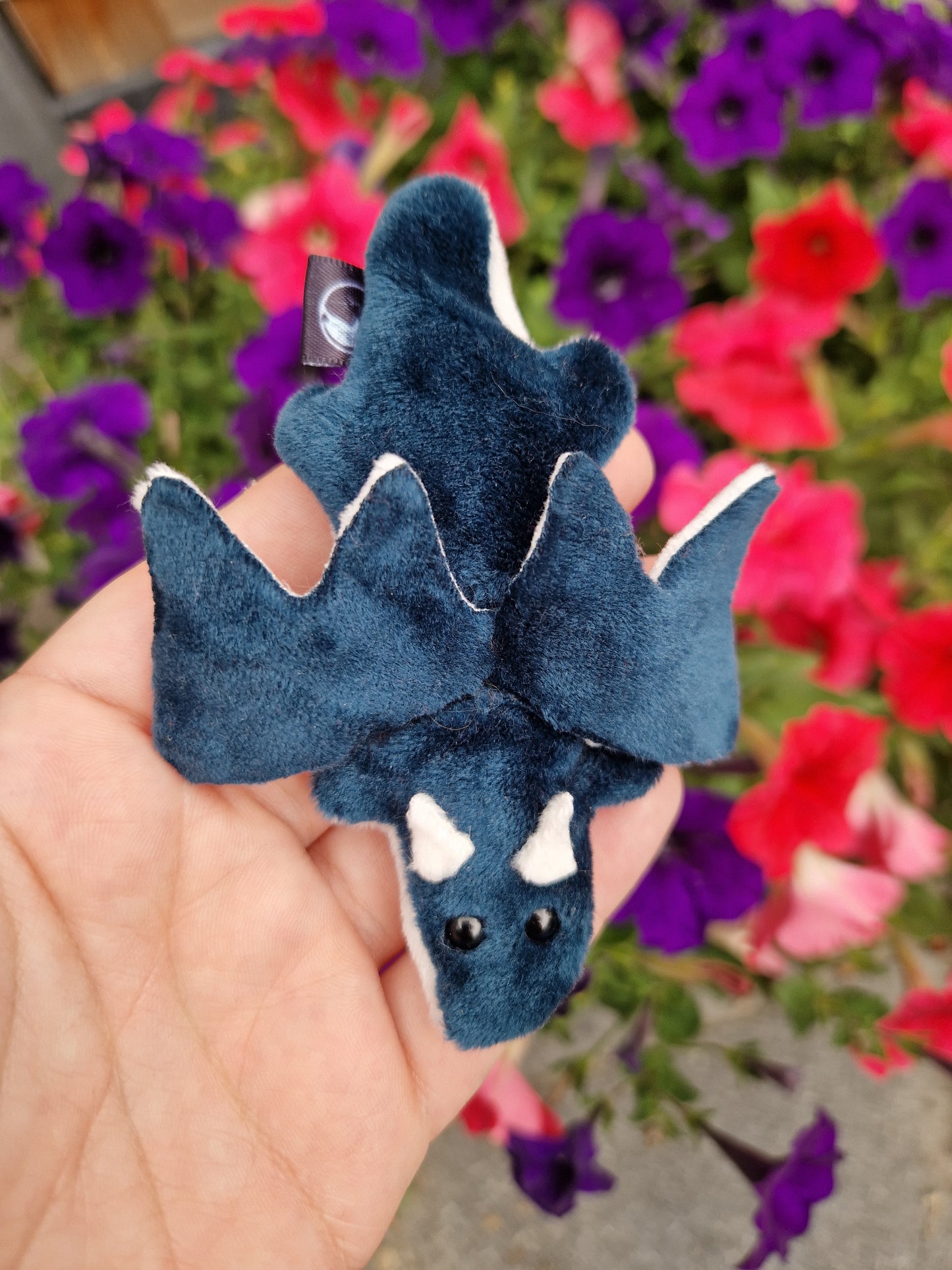 Dragon - fidget plush - turquoise and white