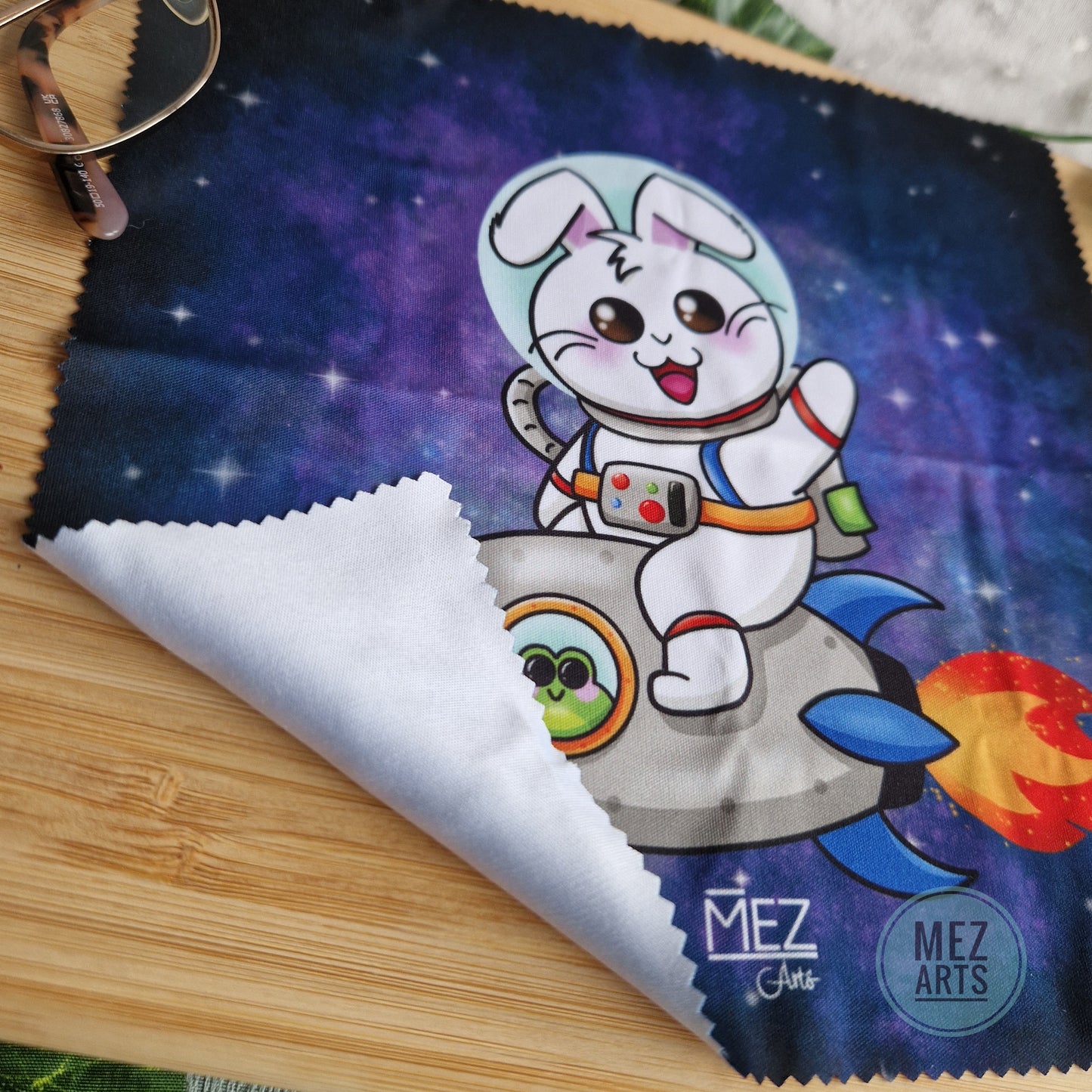 Astronaut bunny | Glasses Cloth