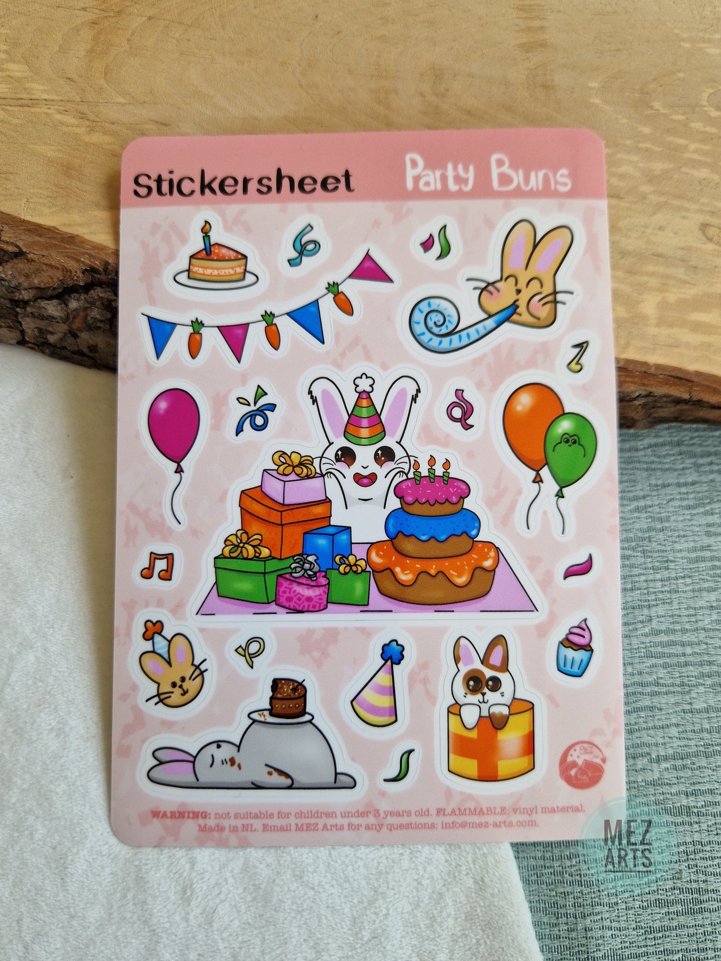 Party bunnies | stickersheet