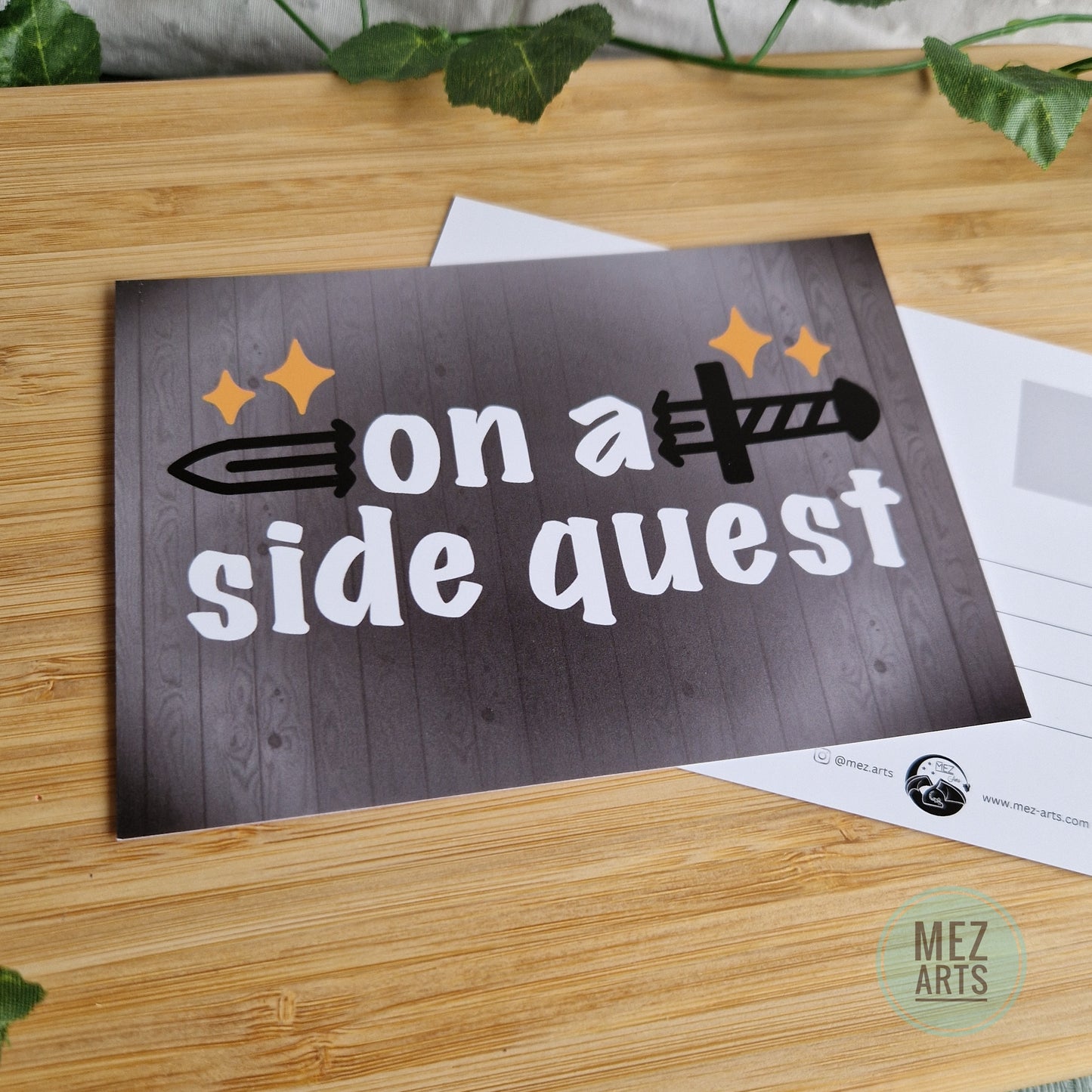 On a side quest | postcard