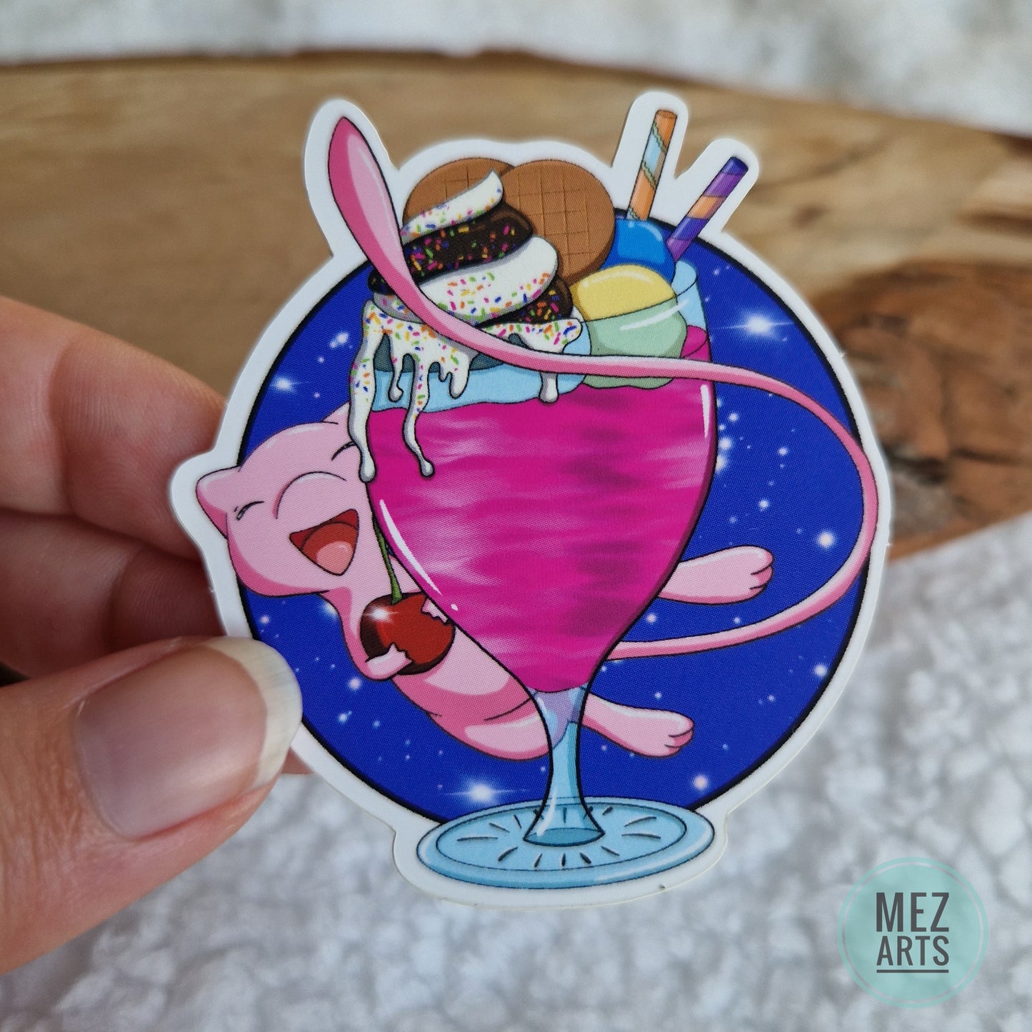 Mew with milkshake | sticker