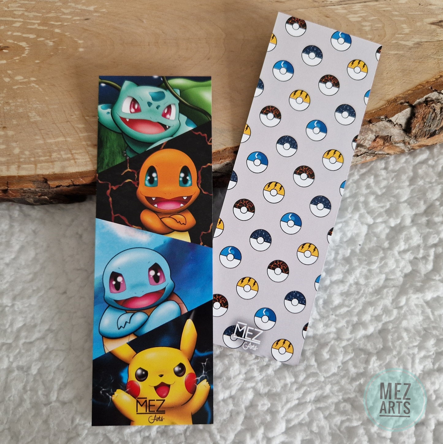 Bulbasaur, Squirtle, Charmander and Pikachu | bookmark