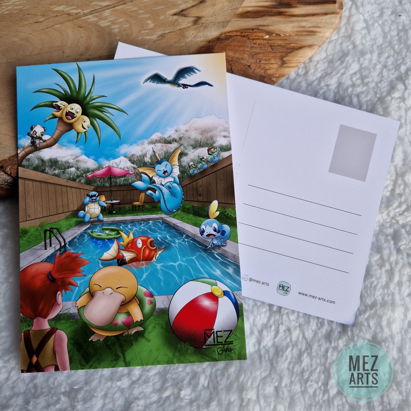 Misty’s poolparty | postcard