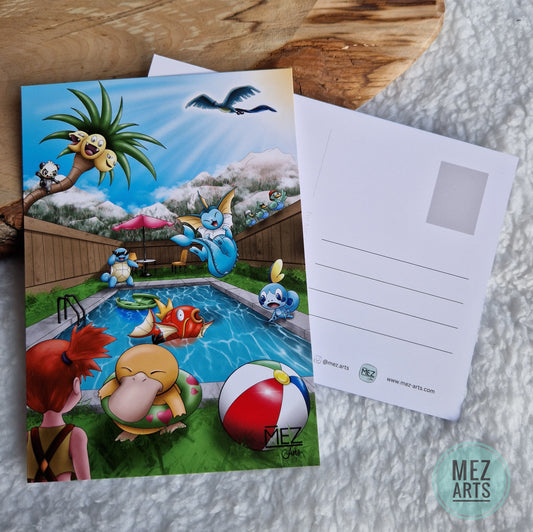 Misty’s poolparty | postcard