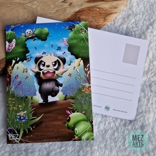 Pancham with friends | postcard